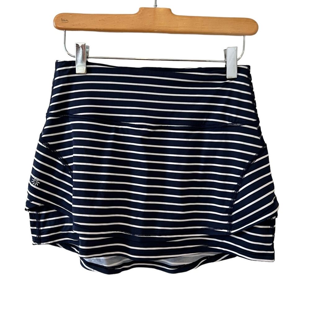 Athleta navy blue stripe skort XS
